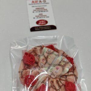 AIFAD Handmade Kanha, Bal Krishna Dress Poshak Vastra for Little Metal Idol Statue Size 0 Peach color dress with beautiful foam flowers with matching stone diamonds.