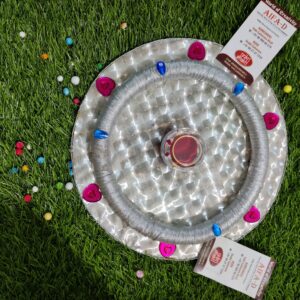 AIFAD Handmade Silver Color Ring Ceremony Platter, Engagement Platter, Plate, A memorable addition to your special day<