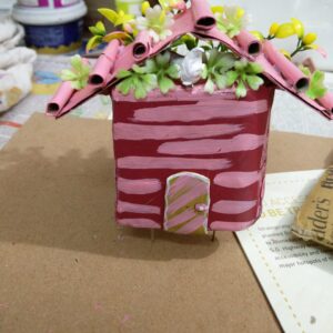 AIFAD Handmade Miniature Mini House Hut  bird for Terrarium, for Show case, for shadow case, Memory Frame