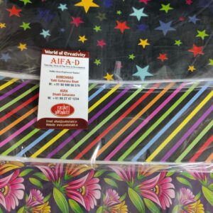 AIFAD arranged Gift Wrapping Paper, Gift Packing Paper, Gifts Wrap Sheets, and Premium Sheets for Birthday Gift Pack (Black Live Pattern With 1 Adhesive Tape)