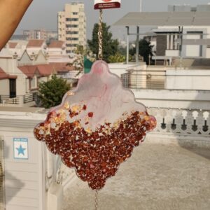 AIFAD Crafted Love Rose Hanging Plate Resin Craft, Cherish Your memories with your Varmaala or Bouquet of your marriage, Love Sign Craft, Epoxy Resin for DIY Craft, Valentine's Day Gifts,  Home Decor, Dried Rose flowers. Marriage Jaymala ose dried flower, Flower garland of Marriage, Jaymala, varmala ke phool