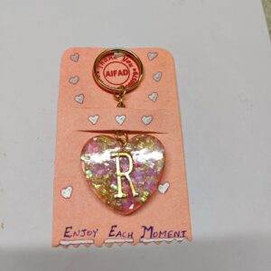 AIFAD Handcrafted Heart Shape Lovely RESIN Keychain, gift for love, gift for her, gift for him, bday gift wedding anniversary gift