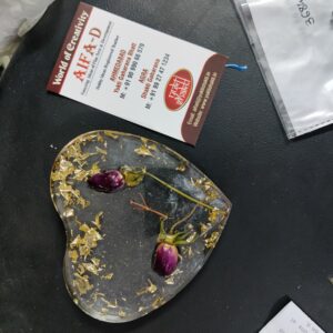 AIFAD Handmade Resin Coasters Tea, Coffee Coasters Heart shape, Different colors, and designs.