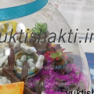 AIFAD Handmade Miniature Mini Nest with bird eggs/ Pot with cactus for Terrarium, for Show case, for shadow case, Memory Frame